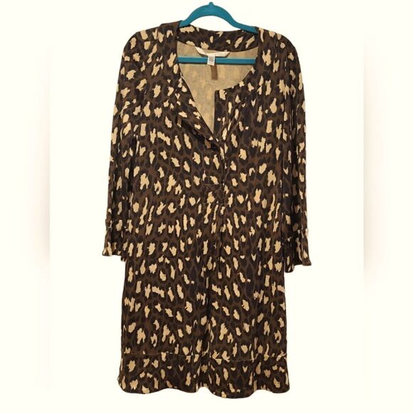 Diane Von Furstenberg Vintage Gaby Silk Jersey Dress, Animal Print Pockets | 12 - Picture 1 of 10